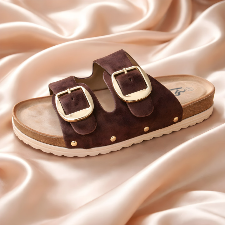 Buty damskie z klamrą Komfortowe Laczki domowe